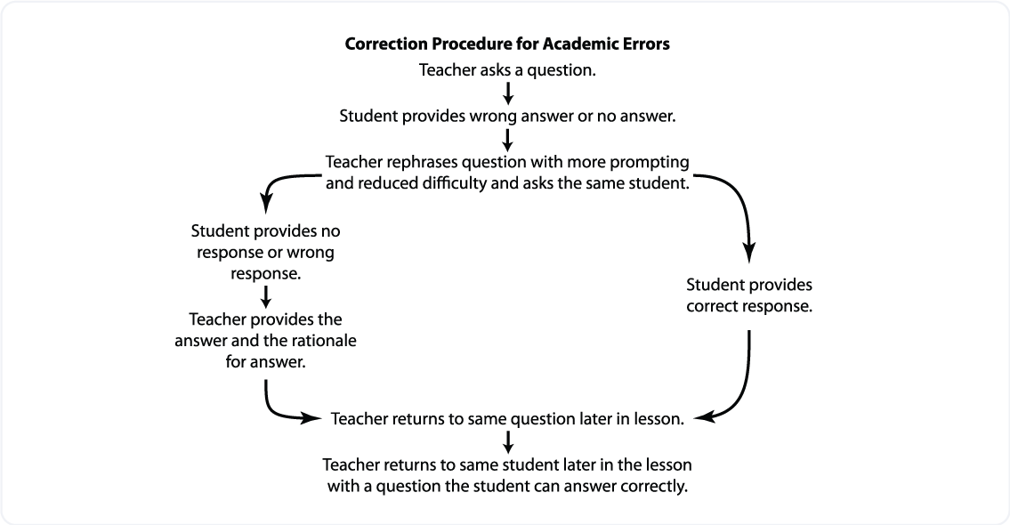 Providing Academic Feedback - Correction Procedure for Academic Errors
